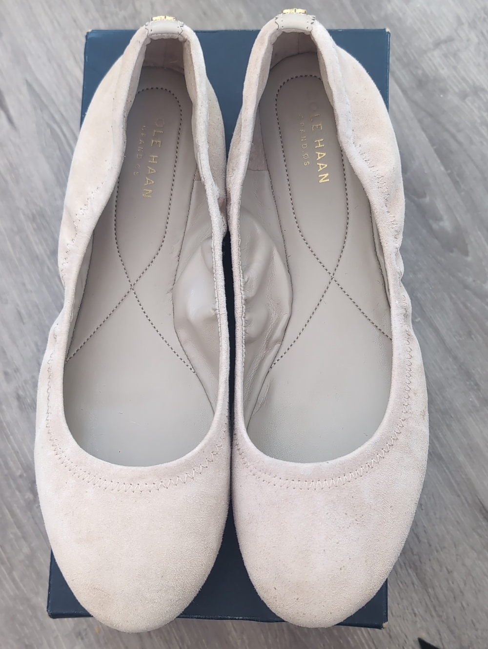 Cole Haan Women's Studio Grand Simply Taupe  Suede Flats | Size 8.5
